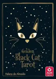 GOLDEN BLACK CAT TAROT KIT Deck Card Book Set oracle card Cats Magic Witchcraft