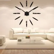 1 Set Wall Clock Attractive Easy Installation Frameless Diy 3d Effect Sticker