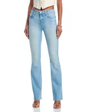 L'Agence Ruth Mid Rise Straight Jeans in Barker