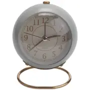 3X(Silent Alarm Clock Bedside Small Table Clock Non Ticking Analogue Retro6491