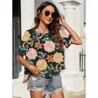 Floral Ruffled Flounce Sleeve Blouse