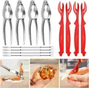 12 Piece Seafood Tools Set Nut Cracker Crab Lobster Set, Includes 4 Stainless ..