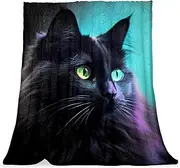 Soft Throw Blanket,Couch Throw Blanket,Cat Animal Pet Eyes,59x51.1 in