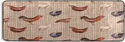 Laundry Room Runner Rug Farmhouse Decor Floor Mat Laundromat Carpet 72x24in Chickens and Roosters Rustic Style