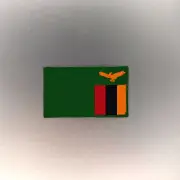 Zambia Flag Patch — Iron On Badge Embroidered Motif — Zambian World Mini