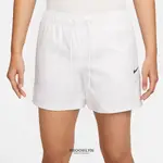 NIKE 短褲 NSW 白底黑勾 尼龍 風衣材質 訓練 運動褲 女 (布魯克林) DM6761-100