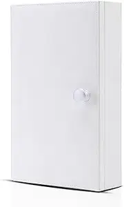 CKEYURE Premium XL White PU Leather Faraday Box for Car Keys Wall Mounted with Magnetic Closure | Anti Theft Car Key Signal Blocker Box | Faraday Cage | RFID box & Signal Blocking Box for Car Keys