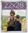 22x28 Frame Silver Real Wood Picture Frame Width 0.75 inches | Interior Frame De