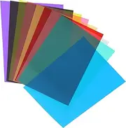 OSALADI 9pcs Color PVC Film Light Diffuser Gels Lighting Filters for Photography Classroom