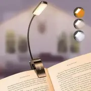 9 LED Clip on Book Light 3 Eye-Protecting Modes Flexible Reading Light Book Lamp