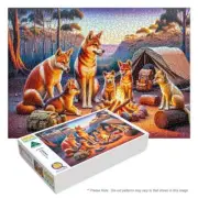 Aussie Animals Camping - Dingoes (Available 1000, 500 &260 Piece Jigsaw Puzzle)