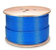 Astrotek CAT6 FTP Cable 305m Roll - Blue Full 0.55mm Copper Solid Wire Ethernet LAN Network 23AWG 0.55cu Solid 2x4p PVC Jacket