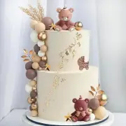 42Pcs Bear Balls Cake Toppers - Mini Teddy Bear and Pearl Ball Decorations