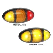 LED Autolamps Amber/Red Side Marker/CAT5 Side Direction Indicator Light Bulk