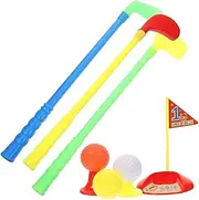 Mini Golf Set for Toddlers, Kids Golf Set with Putter Balls Flags, Outdoor Exercise Toys for Practice Aiming Swinging