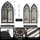 3Pcs Gothic Mirrors Wall Decor Spooky Gothic Arched Wall Mirrors Vintage toPrb