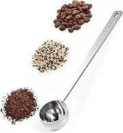 Doosu Metal Coffee Measuring Scoop, Food-Grade 18/8 Stainless Steel Coffee Beans Spoon with 17.5cm Long Handle, Tablespoon Scooper for Ground Coffee, Espresso, Protein Powders, Tea, Sugar (1 Tbsp)