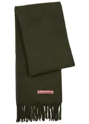 Acne Studios Canada Wool Scarf - Green - One Size One Size