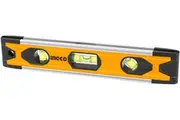 INGCO 9 Inch Magnetic Torpedo Level, Small Level Tool with Magnet Rubber 3 Vials 45/90/180 Measuring Shockproof - HMSL01030