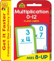 MULTIPLICATION 0 - 12 Flash Cards Suitable for Ages 8 Up Kids Learning Hinkler