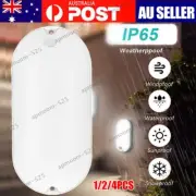 1/2/4x LED MOTION PIR Sensor Lights Outdoor Garden Security Wall Light Path Lamp