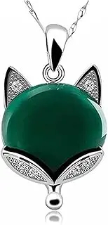 [KanDuo] Personality Jade Pendant Necklace Lucky Amulet, Jade Pendant Necklace Jadeite Chalcedony Jewelry Gifts for Women