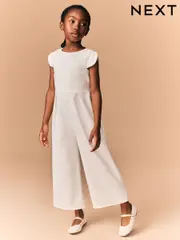 Cream Occasion Jumpsuit (3-16yrs) (E36523) | $66 - $79