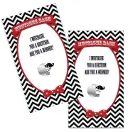 Little Man Mustache Black/Grey - Baby Shower Scratch Off Game Pack