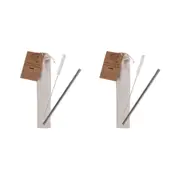2x Eco Basics 23cm Stainless Steel Drink/Beverage Travel Straw/Cleaner Reusable