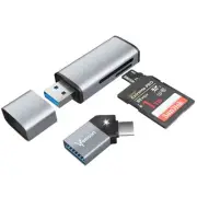 SD Card Reader, 2-in-1 USB 3.0 SD/TF Memory Card Reader with 135 Degree Angle...