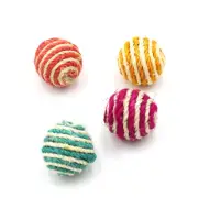 2pcs Sisal Ball Kitten Teaser Playing Chew Scratch Pet Cat Toys (Random