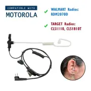 Acoustic Tube Earpiece w/ PTT Mic for Walmart & Target Walkie Talkies (Motorola)