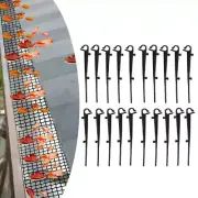 New Keep Your Gutters Clean With Gutter Brush Clips - 20pk Black/Gray