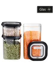 GEFU Pantry 3-Part Set Glass Food Storage Container