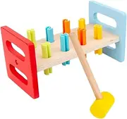 KAILIKETIY 2Pcs Pounding Hammer for Interactive Pounding Bench for Cognitive Play Develop Fine Motor Skills Muscle Strength Engaging Whack Game for Endless Fun