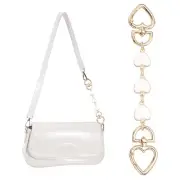 Bag Extender Chain, 1 Pcs Purse Strap Heart Shape Chain, White