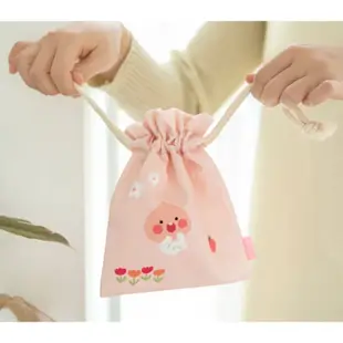 【Kakao Friends】抽繩收納袋 棉質 束口袋 收納袋 韓國原裝正品 K19