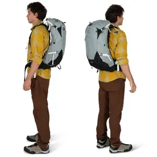 【Osprey】Stratos 24 透氣網架健行登山背包 24L 男款 隧道灰(登山背包 健行背包 運動背包)