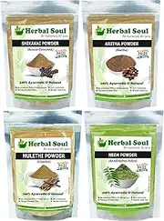 Herbal Soul Combo Of Neem Powder + Mulethi Powder + Reetha Powder + Shikakai Powder | 400 gm