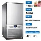 Wixkix 10 Trays Commercial Blast Chiller Air Cooling 220V 60Hz Blast Freezer