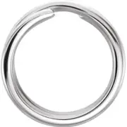 15mm OD Solid 950 PLATINUM Round Split Jump Ring Clasp Charm Connector Keychain