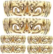[BIUDECO] Retro Headwear Accessories 6pcs Dreadlock Cuffs Hair Braiding Beads Extension