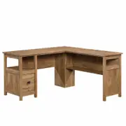 Sauder Cannery Bridge Office Corner Desk L-Shaped Computer Table 1 drawer woodgrain