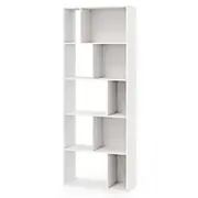 Giantex 5-Tier Storage Bookshelf Open Display Shelf Large Standing Bookcase White