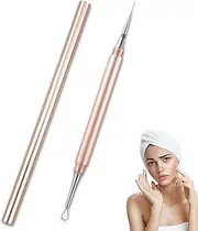 Stainless Steel Comedone Squeezer, Milia Remover, Pimple Remover, Blackhead Remover, Pore Cleaner, Pimple Tool, Needle Remover, Acne Needle for Face Care