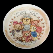 Janlynn Teddy Bear Stamped Cross Stitch Kit - 12" vtg Country Stuffed Animals