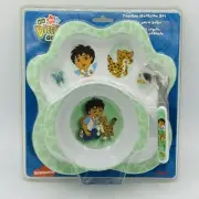 Nick Jr Go Diego Go Dinnerware Set 3 Pieces Zak Designs Divided Plate Bowl Spoon