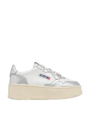 [Autry] Autry-Sneakers Platform Low In Pelle Bianca E Argento-Donna 36 IT