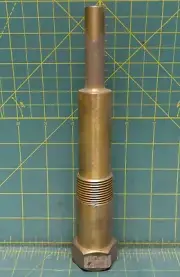 Brass Threaded Stepped Thermowell 1" MNPT x 1" FNPT x 5.5" Insertion