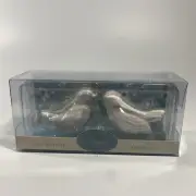 New Melody Salt & Pepper Shaker Set Ceramic Birds White